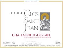 Clos Saint Jean Chateauneuf-du-Pape Blanc 2020 Label