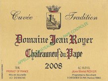 Jean Royer Chateauneuf du Pape Cuvée Tradition 2019 Label
