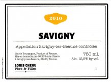 Savigny Les Beaune Blanc 2019 Label