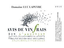 Avis de Vin Frais Blanc 2017 Label