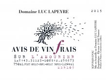 Avis de Vin Frais Rouge 2015 Label